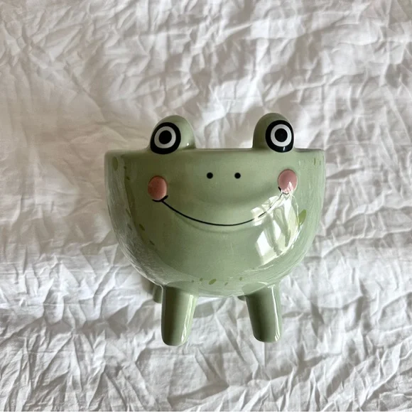 Green Frog Ceramic Trinket Dish - Picture 2 of 9